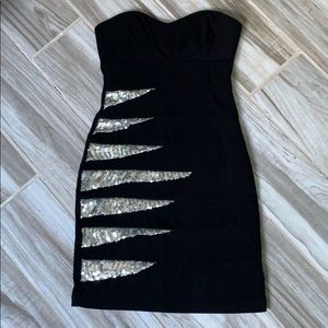 Strapless mini dress